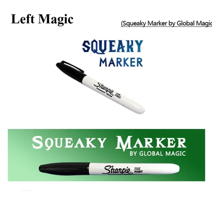 Squeaky Marker by Global Magic Tricks Gimmick Fun Close Magic Props,Joke,Magic Pen find Signed Cards Interactive Magia Toys