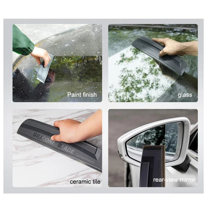 Soft Silicone Car Squeegee - Non - Scratch, No Noise, Ideal for Auto Wash, Wrap & Film Cleaning, Streak - Free Drying Blade