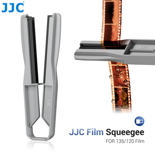 JJC Film Squeegee for 35mm and 120 Film, Film Wiper with Silicone Blades to Dry Water No Marks and Scratches Leave