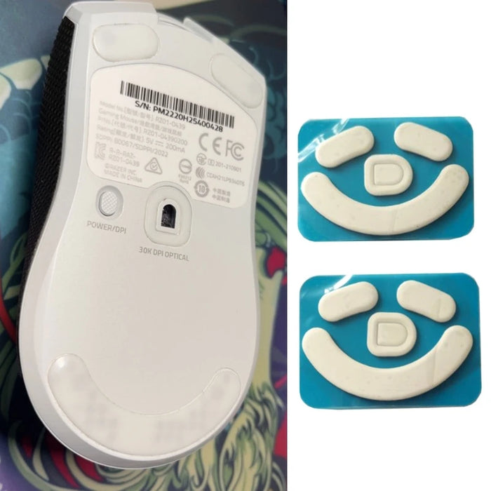 2 Sets Mouse Skates Mouse Feet Curved Edge for Razer Viper V2 Pro Gaming Mouse Glides Pad