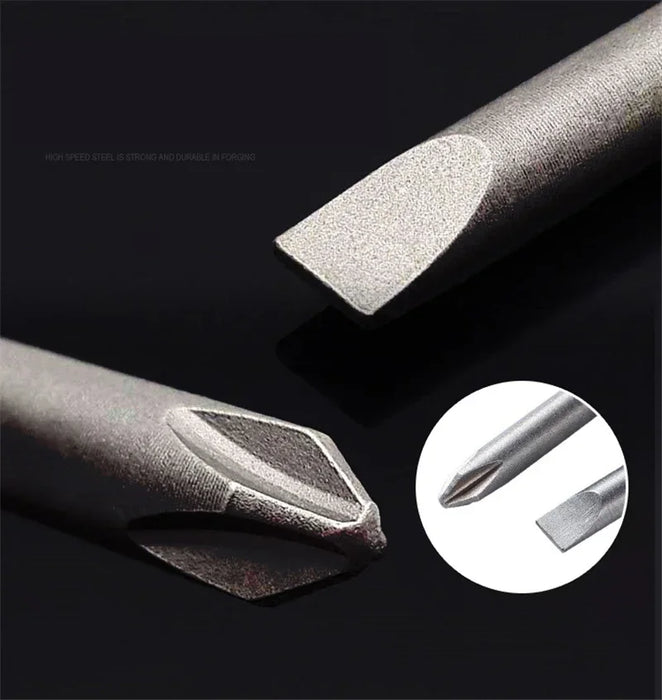 Screwdriver Set Strong Magnetic Batch Head Steel Slotted Phillips Screw Driver Bits Car Repair Utility Electric Tool Accessories