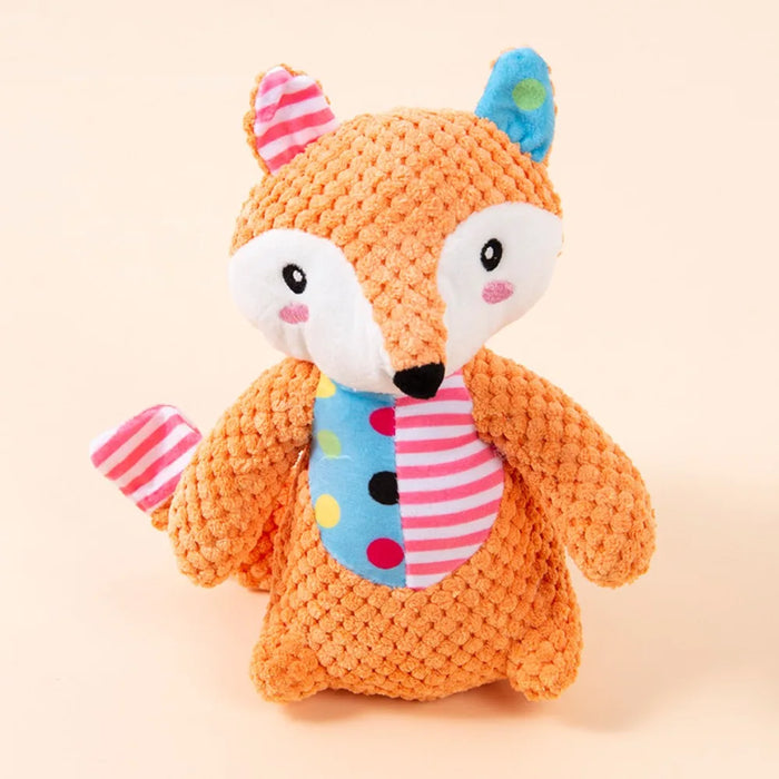 New Plush Animals Squeaky Dog Toy Interactive Squeeze Puppy Chew Toy Sound Soft Dog Squeaky Toy Small Medium Large Dogs