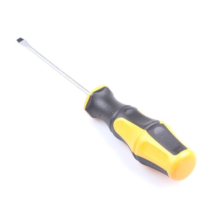 1pc Magnetic Slotted Flat Head Screwdriver Multifunctional Household Basic Anti Slip Manual Screw Drive Tool