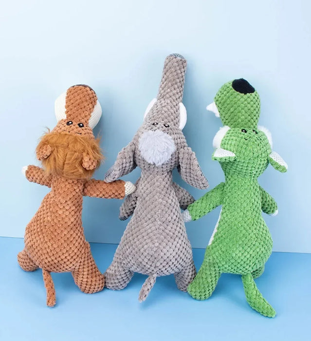 Plush Cartoon Puppy Dog Toys Pet Dog Chew Squeak Toys for Small Dogs Teeth Grinding Cleaning Are Not Easily Deformed Pet Toys