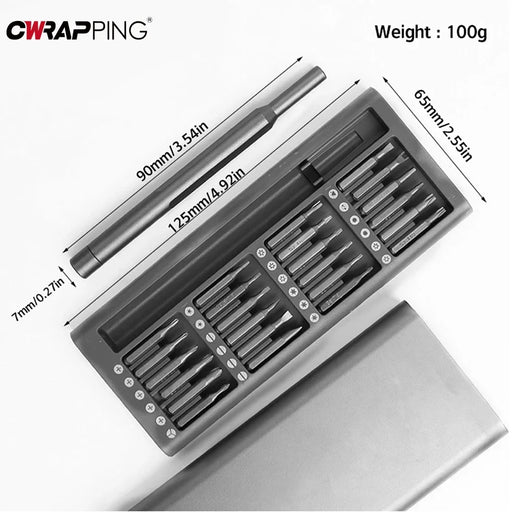 Precision Screwdriver Set 25 in 1 Screw Driver Se Hexagonal Flat Head Magnetic Screwdriver Head for Car Computer Phone Home Use