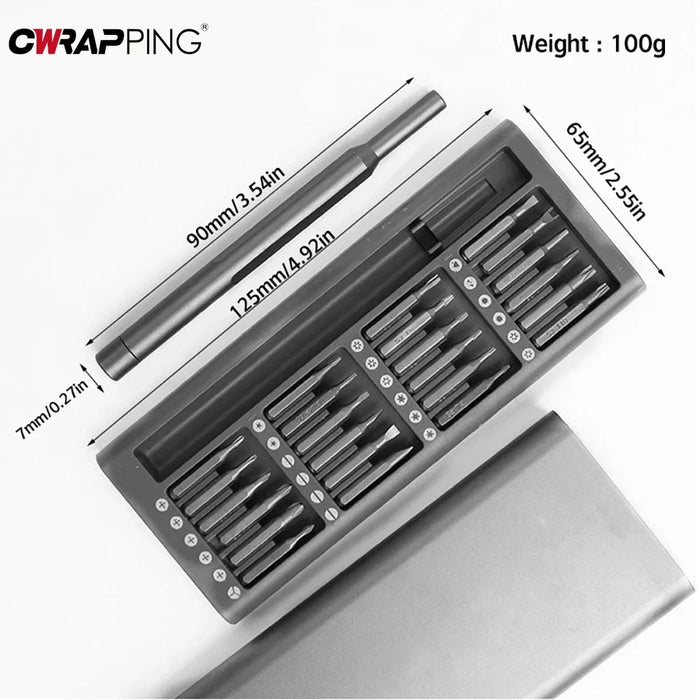 Precision Screwdriver Set 25 in 1 Screw Driver Se Hexagonal Flat Head Magnetic Screwdriver Head for Car Computer Phone Home Use