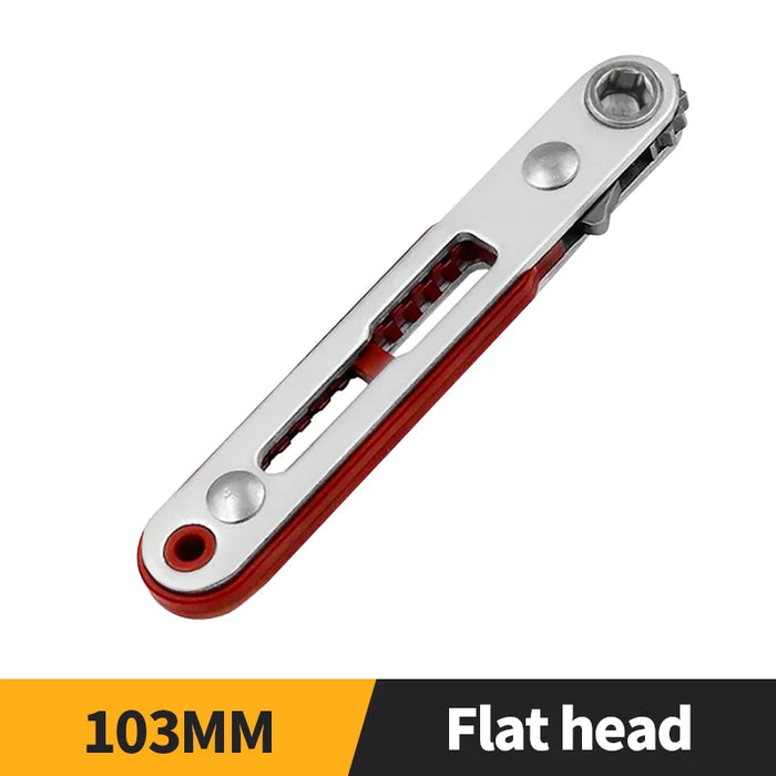 Multi-functional Two-way Forward and Reverse Ratchet Screwdriver Elbow Flat Head Wrench Driver Cross Slotted Screwdriver Tool