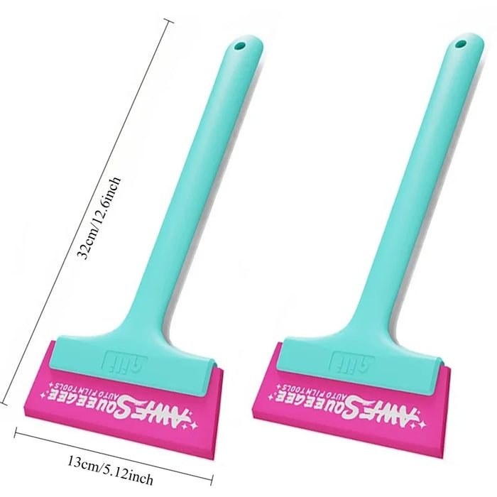 1/2pcs 32cm Long Handle Tendon Squeegee for Car Windshield Mirror Glass Cleaning Window Tint Application Tool Snow Water Remover