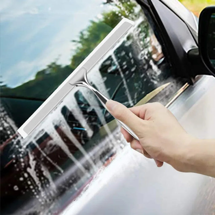 Premium Creative Steel Squeegee For Shower Doors, Bathroom, Window And Car Glass, All-Purpose Cleaning Glass Wiper
