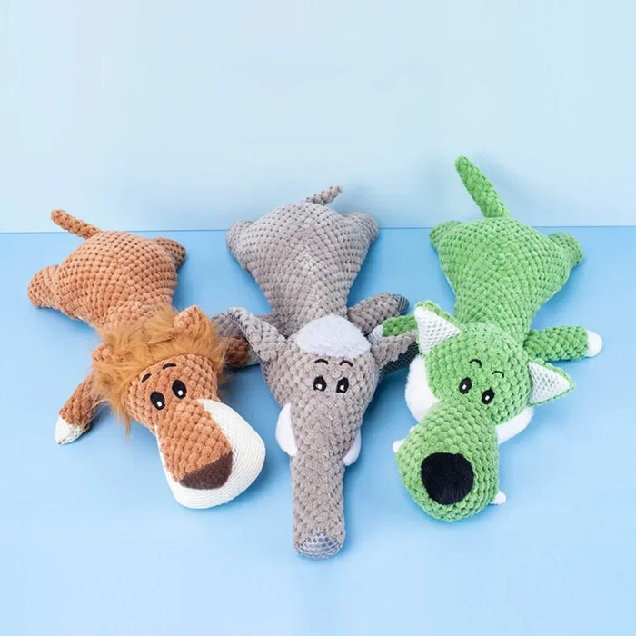 Plush Cartoon Puppy Dog Toys Pet Dog Chew Squeak Toys for Small Dogs Teeth Grinding Cleaning Are Not Easily Deformed Pet Toys