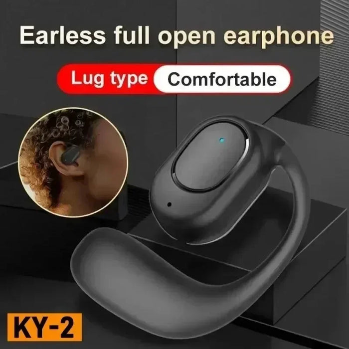 Single Wireless Earphones Air Conduction OWS Headphone HiFi Ear-Hook Music Sports Noise Cancel Headset for All Smartphones