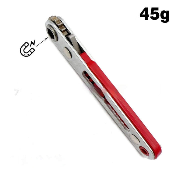 Magnetic Multifunction Bidirectional Forward & Reverse Ratchet Screwdriver Elbow Flat Head Wrench Cross Screwdriver Slotted Tool