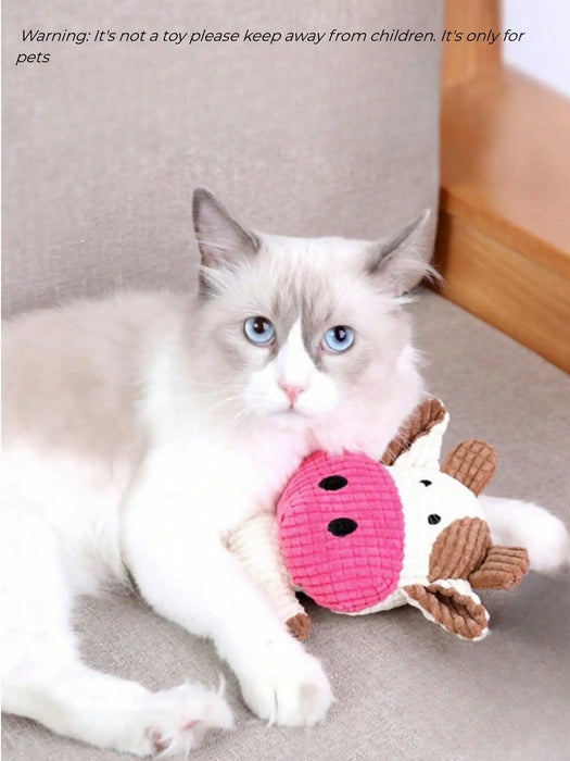 Cute Plush Toys Squeak Pet Cow Rabbit Animal Plush Toy Dog Chew Squeaky Whistling Involved Squirrel Dog Toys Cute Plush Toys Squ