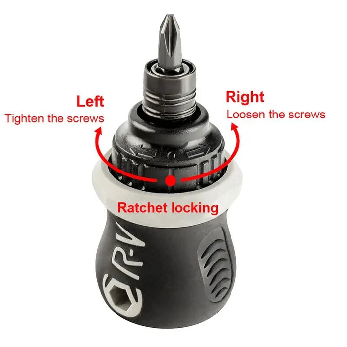 Double-head Screwdriver Ratchet Screw Driver Kit CRV Telescopic Detachable Shaped Short Handle Cross Triangle Head Repair Tool