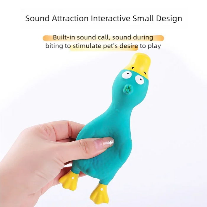 Cute Dog Squeak Toy Latex Chicken Shape Durable Chew for Small-Medium Breeds Interactive Pet Supplies
