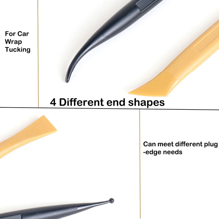 Vinyl Car Wrapping Flexible Micro Squeegee Curves Slot Tint Tool for Vehicle Wraps and Auto Stickers Installing Small Scraper
