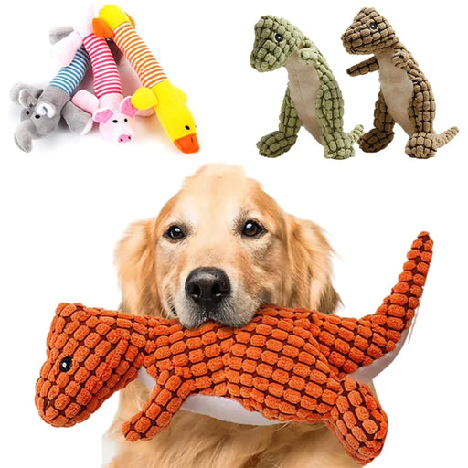 Animal Shape Squeak Plush Dog Toy Funny Interactive Chew Molar Toy for Small to Large Dogs And Cats Puppy Interactive Training
