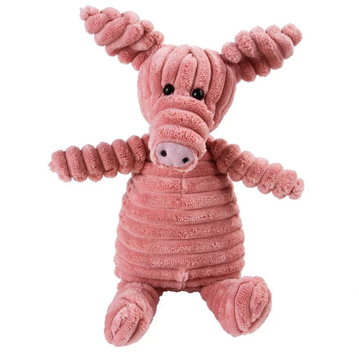 Squeaky Chew Bite - Resistant Animal Shape Plush Toy for Small Dogs, Pet Puppy Corduroy Dog Toys, Pets Accessories Supplies