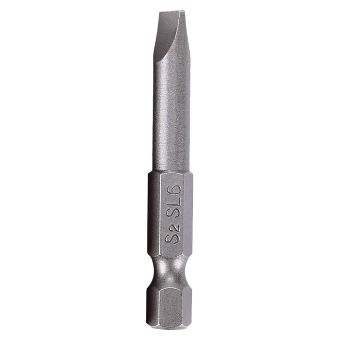 1X 50mm Magnetic Screwdrivers Bits Flat Head Slotted Tip Electric Power Repair Hand Tool SL 2 2.5 3 4 5 6 Alloy Steel 2mm-6mm