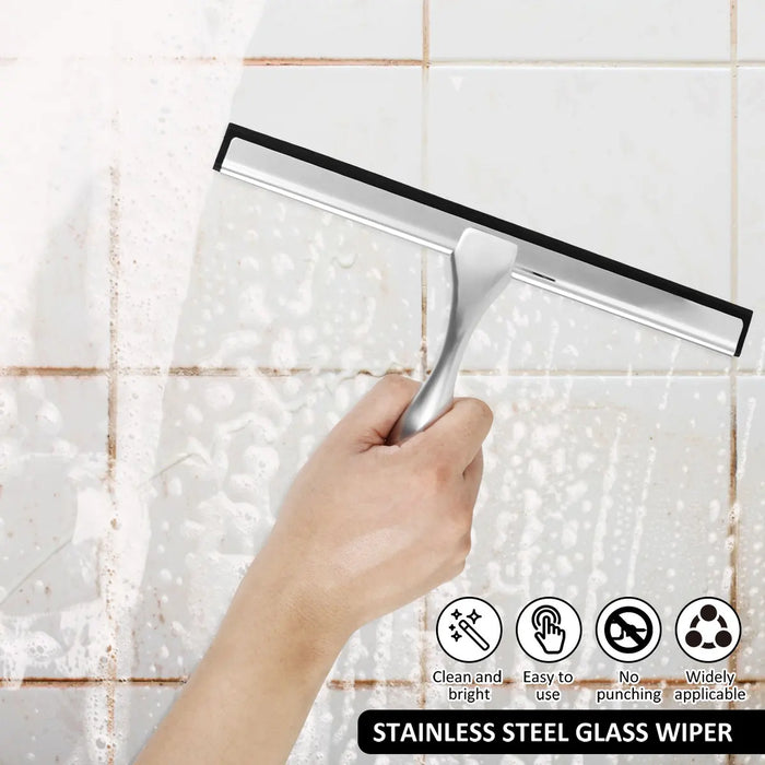 Shower Squeegee with Telescopic Handle Multifunctional Efficient Shower Squeegee with Hooks Window Glass Door Home Cleaner Tools