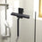 Matte Black Silicone Squeegee Streak Free Cleaning Shower Squeegee for Glass Bathroom Shower Doors Mirrors Tiles Car Windows