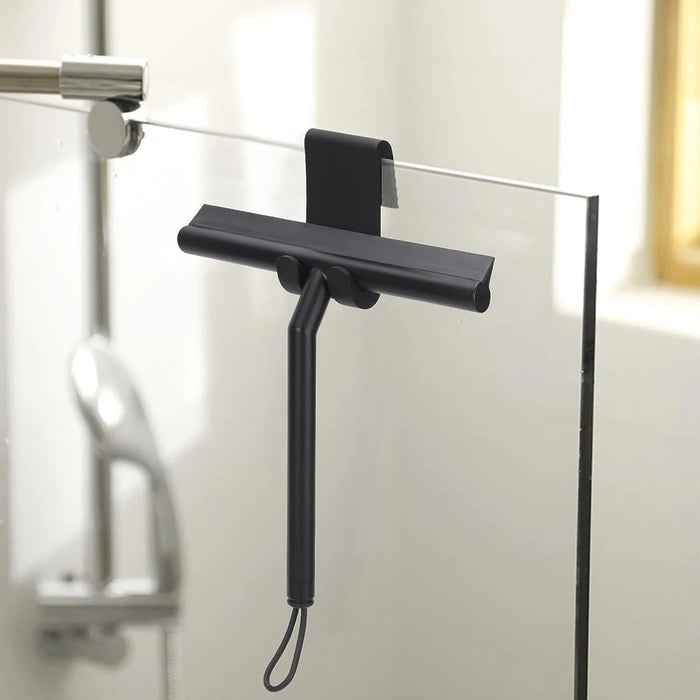 Matte Black Silicone Squeegee Streak Free Cleaning Shower Squeegee for Glass Bathroom Shower Doors Mirrors Tiles Car Windows