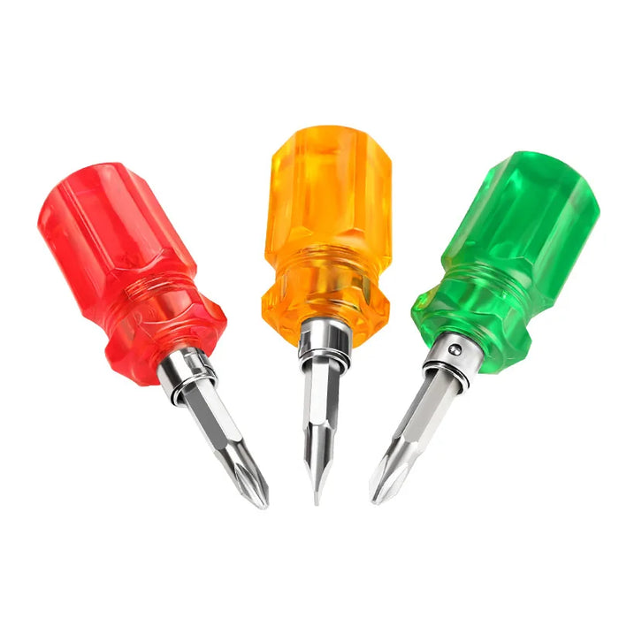 Short Screwdriver Flat Head Cross-Head 2-in-1 Set Small screwdriver For Narrow Spaces Repairing Sewing Machines Hand Tools