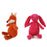 Squeaky Chew Bite - Resistant Animal Shape Plush Toy for Small Dogs, Pet Puppy Corduroy Dog Toys, Pets Accessories Supplies