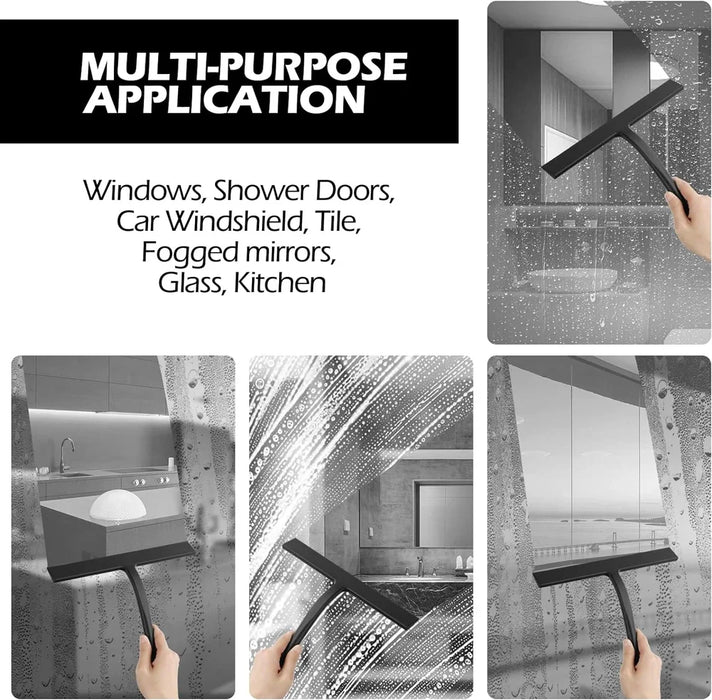 Silicone Squeegee Streak Free Cleaning Shower Squeegee For Glass Bathroom Shower Doors Mirrors Tiles Car Windows