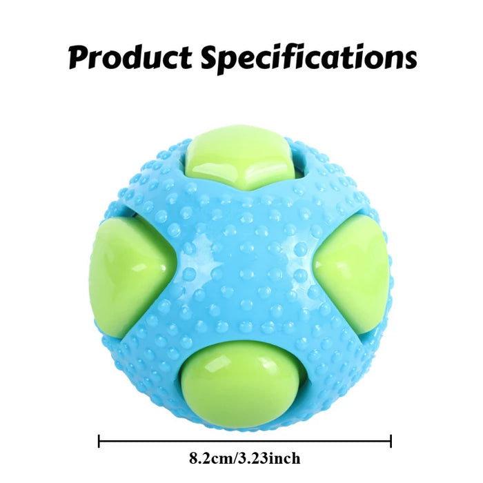Squeaky Bounce Ball Dog Toy – Durable Chew-Resistant Toy with Sound Makers, Teething Relief Interactive Play for Boredom-Busting
