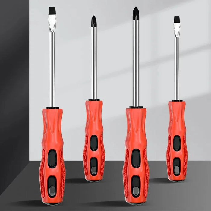 2Pcs  Multifunctional Magnetic Screwdriver Flat Head Cross Screwdriver Anti Slip Basic Manual Screw Drive Tool Household