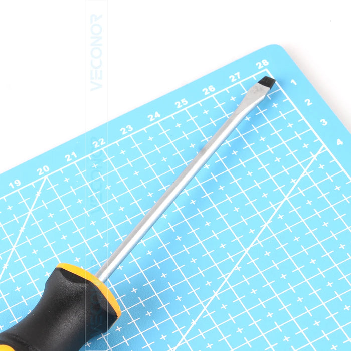 1pc Magnetic Slotted Flat Head Screwdriver Multifunctional Household Basic Anti Slip Manual Screw Drive Tool