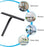 Matte Black Silicone Squeegee Streak Free Cleaning Shower Squeegee for Glass Bathroom Shower Doors Mirrors Tiles Car Windows