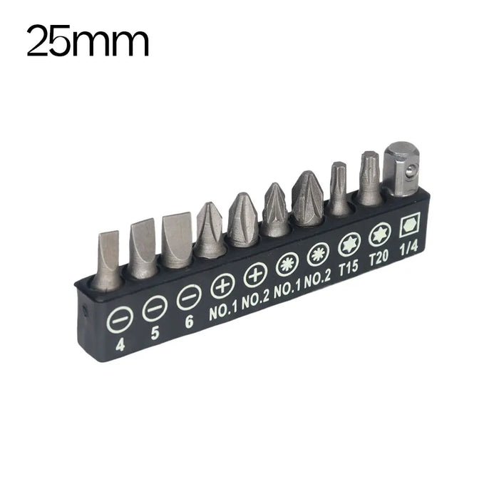10 Pcs Screwdriver Bit Slotted Flat Torx Phillips Screwdriver Head Adapter Tools Set