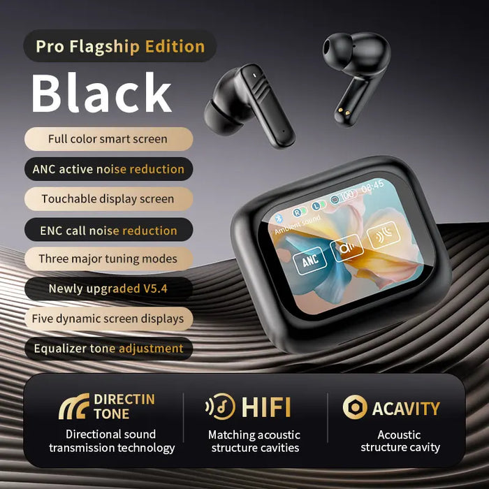 Wireless Headphones in Ear with ENC Noise Cancelling,  Stereo Deep Bass Wireless Earphones Long time Playtime, LED Display USB-C