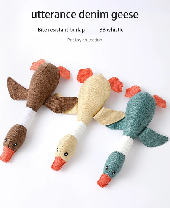Squeak Dog Toys Wild Goose Sounds Toy Cleaning Teeth Puppy Dogs Chew Supplies Training Household Pet Dog Toys accessories