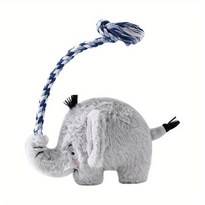 Plush Pet Dog Toy Animal-shaped Dog Squeak Toys Interactive Pet Rope Toy for Small Medium Dogs Dog Accessories