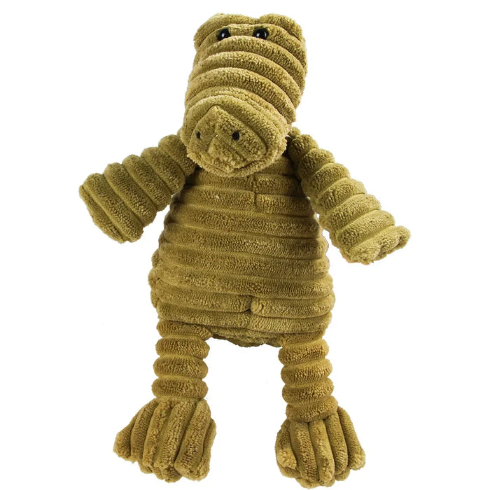 Squeaky Chew Bite - Resistant Animal Shape Plush Toy for Small Dogs, Pet Puppy Corduroy Dog Toys, Pets Accessories Supplies