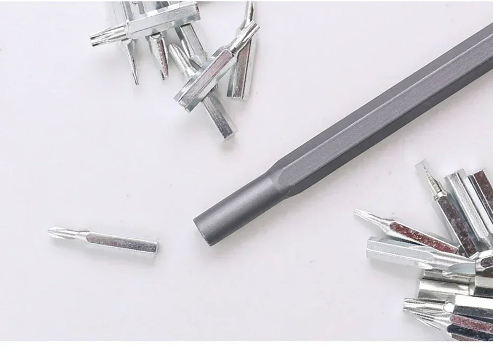 Precision Screwdriver Set 25 in 1 Screw Driver Se Hexagonal Flat Head Magnetic Screwdriver Head for Car Computer Phone Home Use