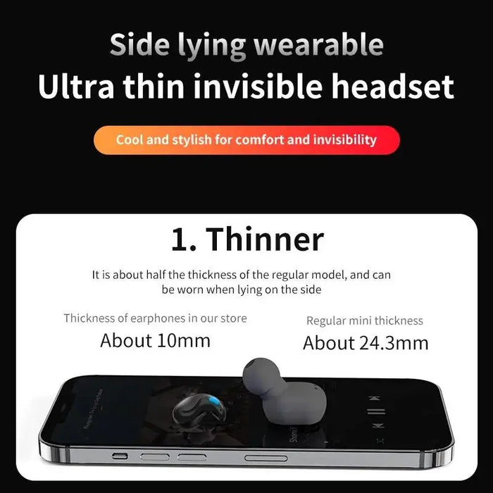 X55 earphone wireless earphone headphones noise reduction sport game sleep Bluetooth 5.0 earbuds HiFi stereo music headset