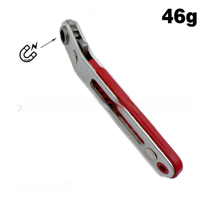 Magnetic Multifunction Bidirectional Forward & Reverse Ratchet Screwdriver Elbow Flat Head Wrench Cross Screwdriver Slotted Tool
