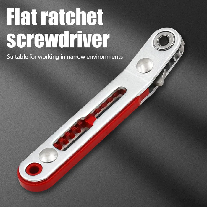 Multi-function Two-way Ratchet Flat Head Elbow Flat Screwdriver Ratchet Wrench Cross-shaped Hexagonal Screwdriver Drill Bits Too