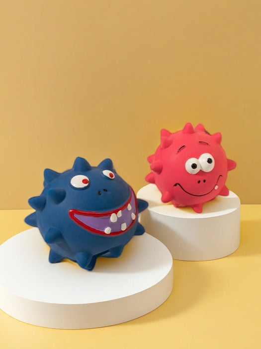 Googly Eye Squeaky Ball: Eco-Latex Eyeball Toy with Funny Sound - Interactive Bouncy Play for Puppies & Dogs