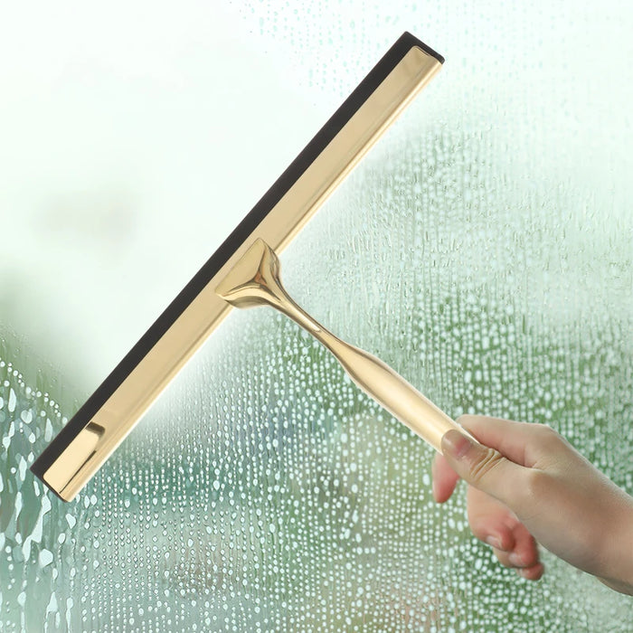 Squeegee All-Purpose Silicone Scrape Wall-mounted Stainless Steel Handle Wiper with Hook for Kitchen Bathroom Window Glass Clean