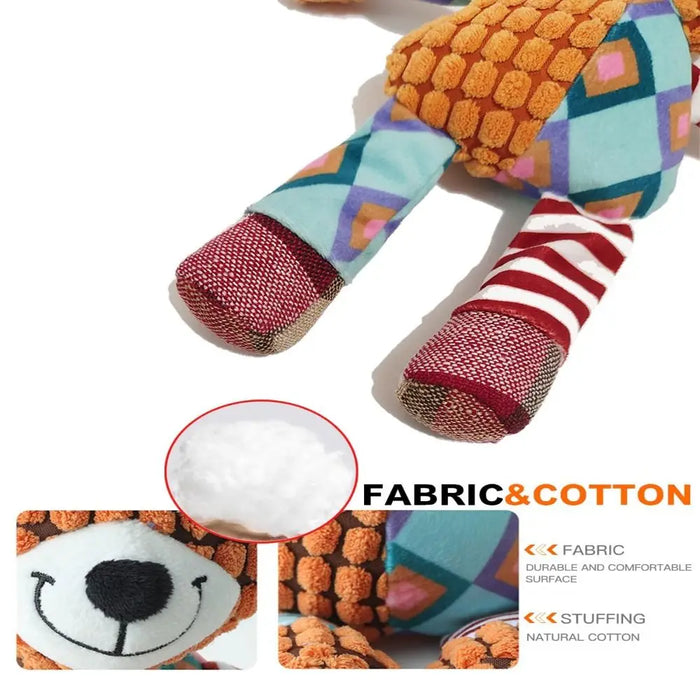 New Plush Animals Squeaky Dog Toy Interactive Squeeze Puppy Chew Toy Sound Soft Dog Squeaky Toy Small Medium Large Dogs