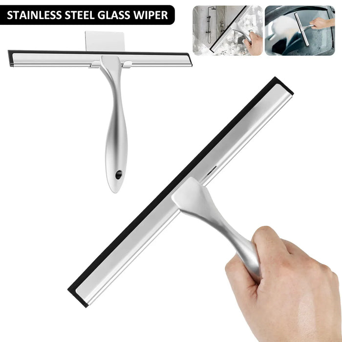 Shower Squeegee with Telescopic Handle Multifunctional Efficient Shower Squeegee with Hooks Window Glass Door Home Cleaner Tools