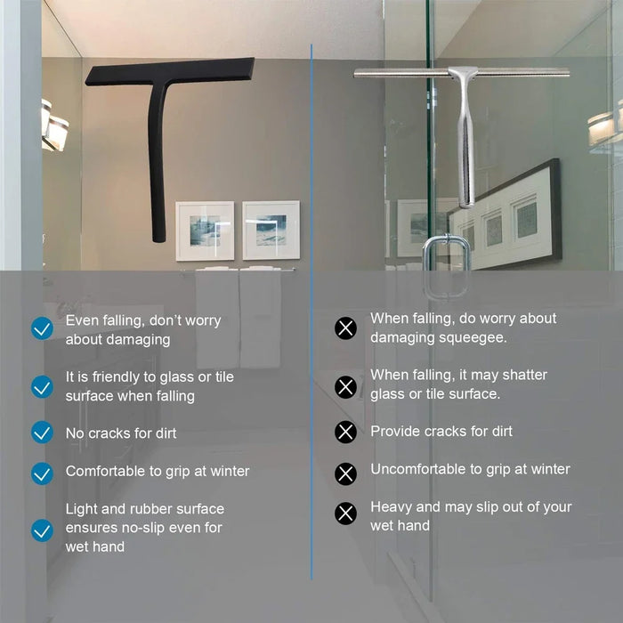 Silicone Squeegee Streak Free Cleaning Shower Squeegee For Glass Bathroom Shower Doors Mirrors Tiles Car Windows