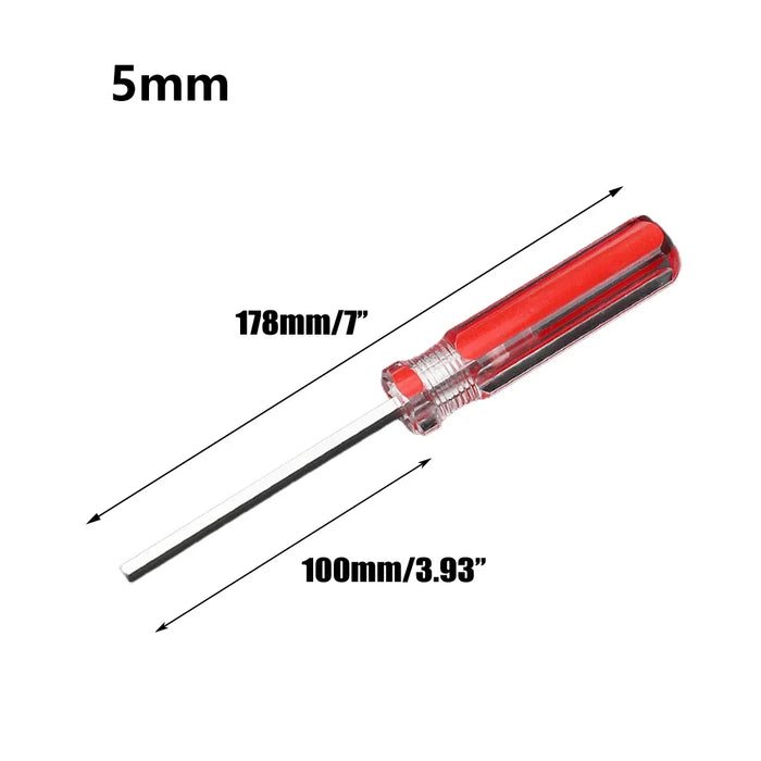 1Pc Hexagon Screwdriver 1.5 /2 /2.5 /3 /4 /5 /6 Mm Flat Head Hex Shank Magnetic Screwdriver Steel Hand Manual Precision Tool