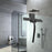 Matte Black Silicone Squeegee Streak Free Cleaning Shower Squeegee for Glass Bathroom Shower Doors Mirrors Tiles Car Windows