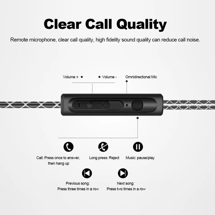 S760 Wired In-ear Waterproof Earphones Ear Hook Earbuds Stereo Super Bass Headphones Sport Headset with Microphone